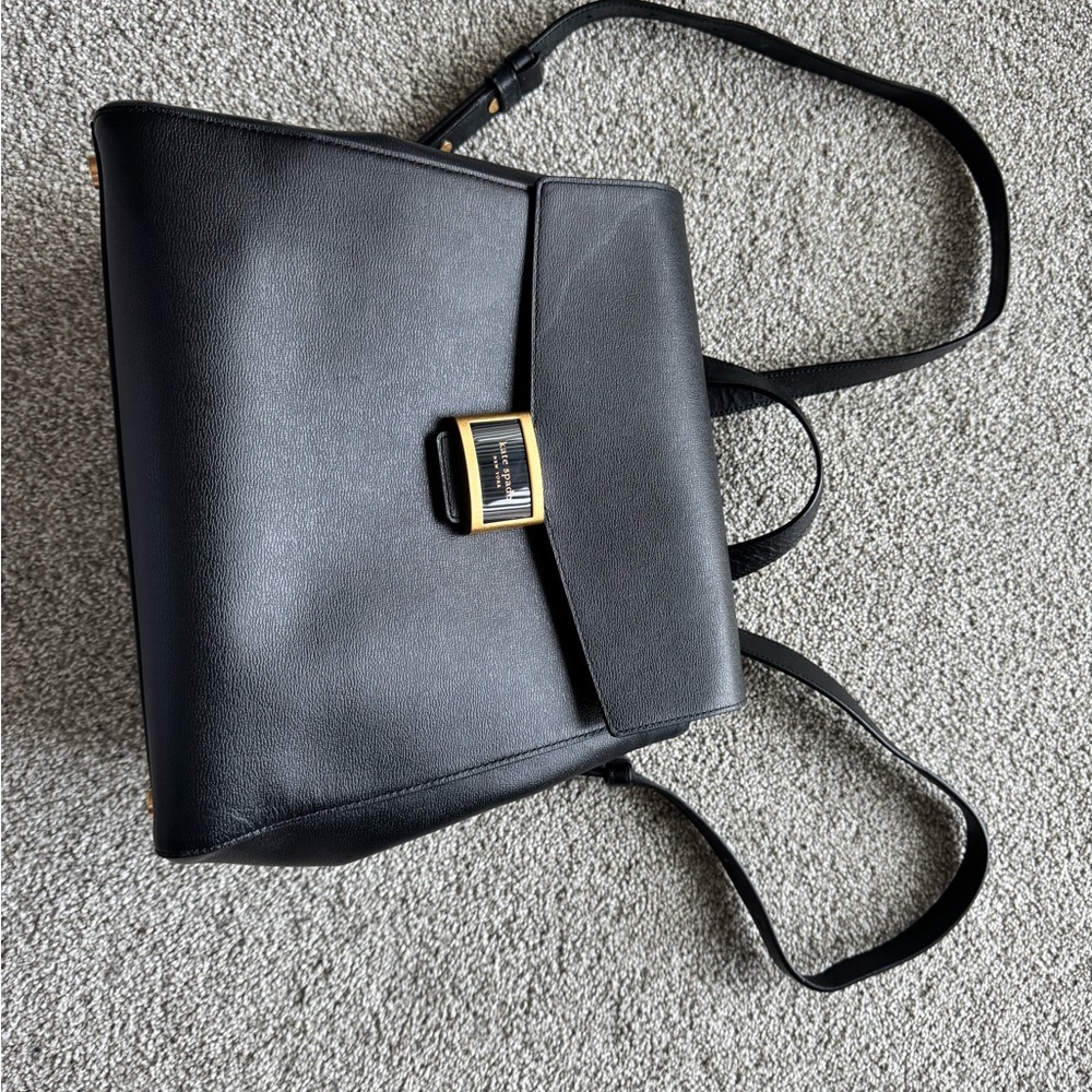 Kate Spade Black Leather Backpack | Pre-Owned | Classic Everyday Style